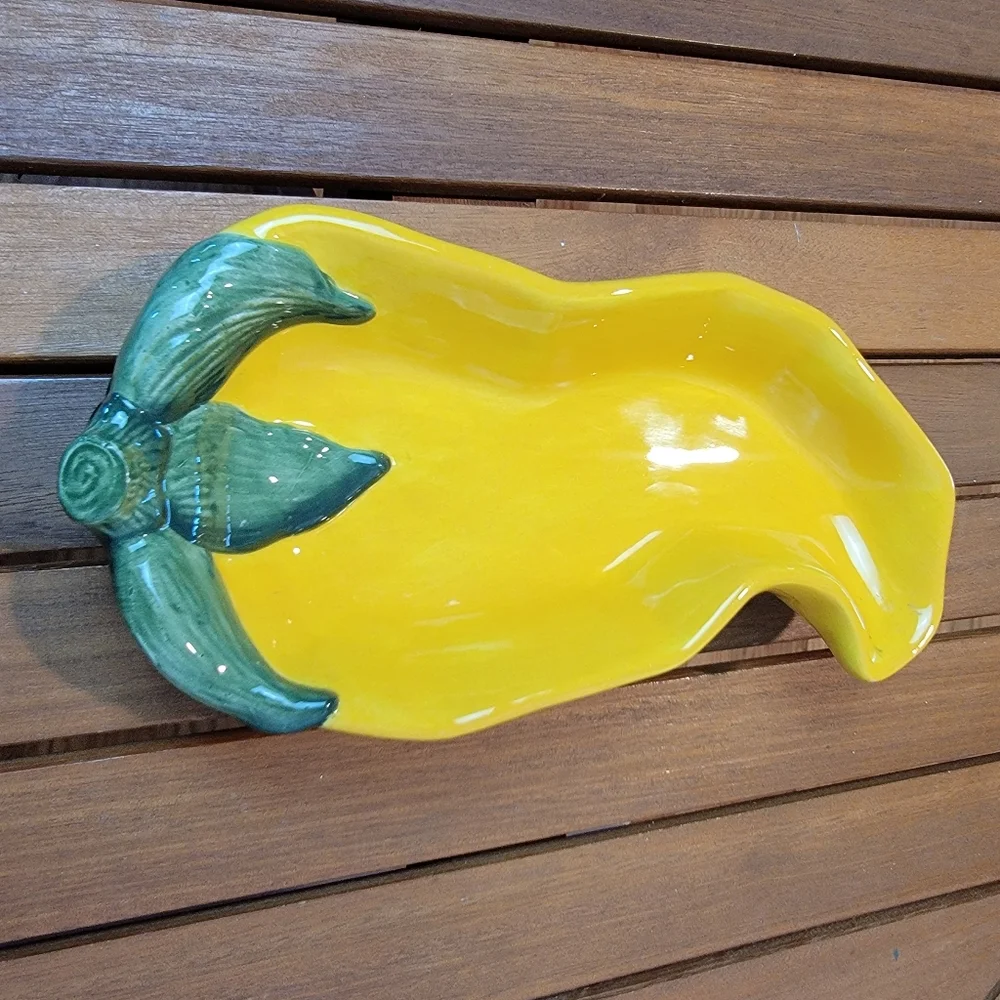 Bella Casa by‎ Ganz Yellow Pepper Dipping Bowl Salsa Queso Guacamole Replacement
